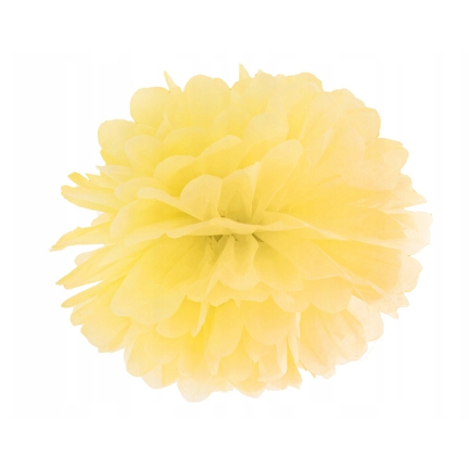 34907 Seidenpapier Pompon 15 cm weiß Dekoration Pompons