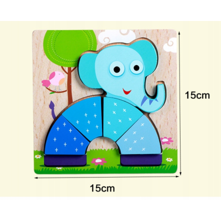 TG50028 Puzzles Holz Elefant Puzzle pädagogische Blöcke