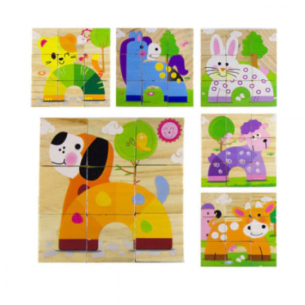 TG50032 TREE COMPOSITE PUDDLE 6v1 puzzle se zvířaty