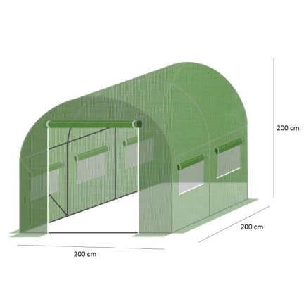 TUN5545 GARTENTUNEL 2x2m GARTENTUNEL-GEMÜSEZELT 4m2