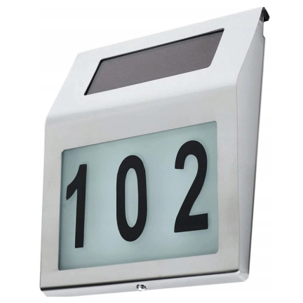 AG40 SOLAR BELEUCHTETE HAUSNUMMER, ADRESSE, LED