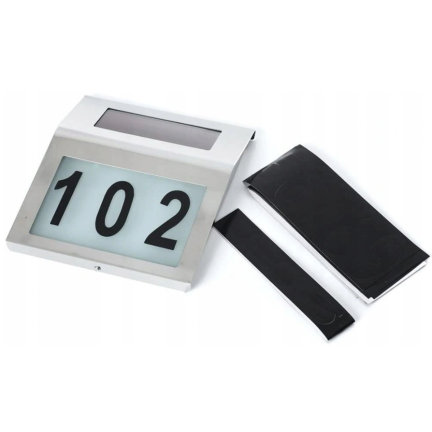 AG40 SOLAR BELEUCHTETE HAUSNUMMER, ADRESSE, LED