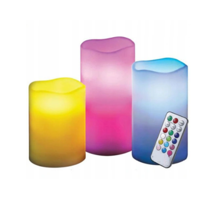 OO68 FERNBEDIENUNG LED KERZEN 3ER SET RGB