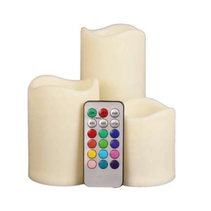 OO68 FERNBEDIENUNG LED KERZEN 3ER SET RGB