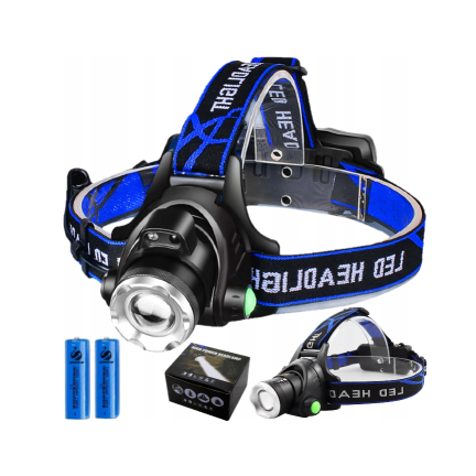 XA121 LED ZOOM ZOOM CREE XML T6 Stirnlampe Akku + Ladegerät