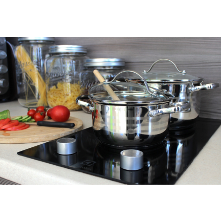 KIR2544 NEREZOVÝ HRNEC 4,0 L S POKLICÍ 22 CM INDUKCE