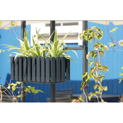 DDEF400W-S433 BALKONTEICHKASTEN 38cm MIT ANTHRACITE-GRIFFEN Feuchtigkeitsmesser