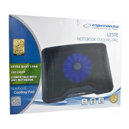 ES185 LESTE Chladicí podložka pod notebook LED 15,6'' 