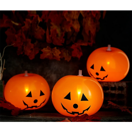 TG74159 HALLOWEEN BALLONS LED 5PC KÜRBISSE LEUCHTENDE ORANGE DEKORATIONEN
