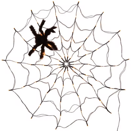 TG73019-1 PAVUČINA 70 VEDLA UMĚLÁ HALLOWEEN SVĚTLA ORANŽOVÁ