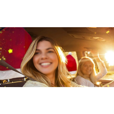 Auto-kopfstütze deckt weihnachtsmann hut 4pcs set