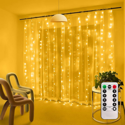 DC-26 SVĚTELNÁ CLONA 3X2M TEPLÁ BÍLÁ