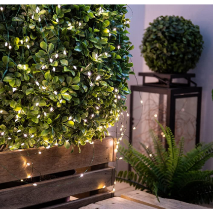 TG73524-2 GRÜNER DRAHT WEIHNACHTSBAUM LICHTER 40LED WARMES LICHT BATTERIEBETRIEBEN