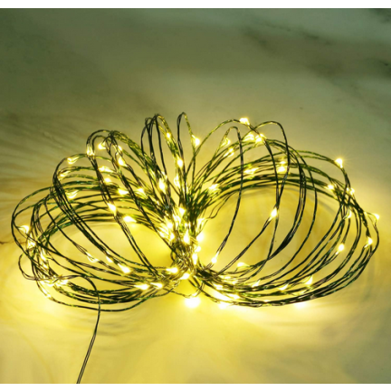 TG73524-2 GRÜNER DRAHT WEIHNACHTSBAUM LICHTER 40LED WARMES LICHT BATTERIEBETRIEBEN