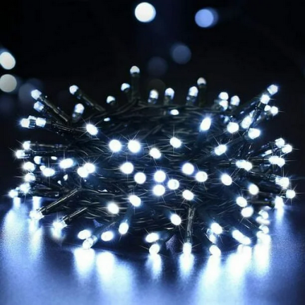 LZ100 VÁNOČNÍ STROMEK SVĚTLA 100LED STUDENÉ VNITŘNÍ VÁNOČNÍ STROMEK SVĚTLA 8 SVĚTELNÝCH REŽIMŮ