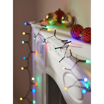 LM200 VÁNOČNÍ STROM SVĚTLA 200LED VÍCEBAREVNÉ VÁNOČNÍ STROM SVĚTLA SILNÝ ZELENÝ KABEL