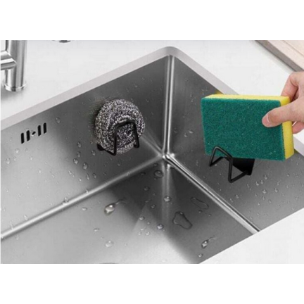 TG80426-1 ORGANIZÉR NA KUCHYŇSKÉ HOUBIČKY DO DŘEZU NÁSTĚNNÝ KUCHYŇSKÝ VĚŠÁK ČERNÝ