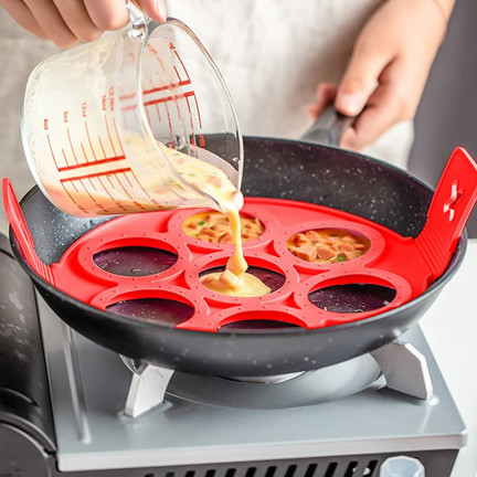TG63197 Silikonpfannkuchenform für Pfannkuchen, Spiegeleier, Omeletts und Pfannkuchen