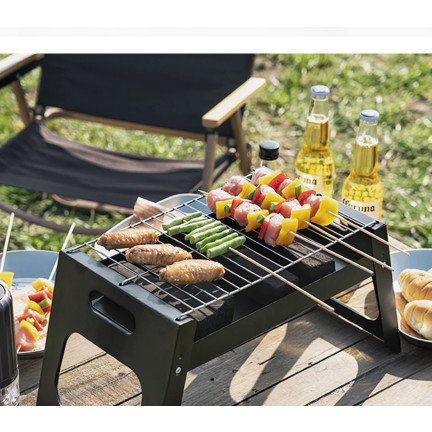 TG71420 KLAPPBARER CAMPING BBQ TRAGBARER HOLZKOHLEGRILL