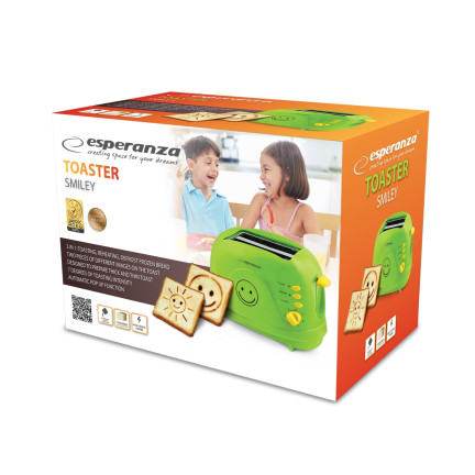 ES144Z TOASTER TOAST SANDWICH MAKER 750W FÜR KINDER SMILEY