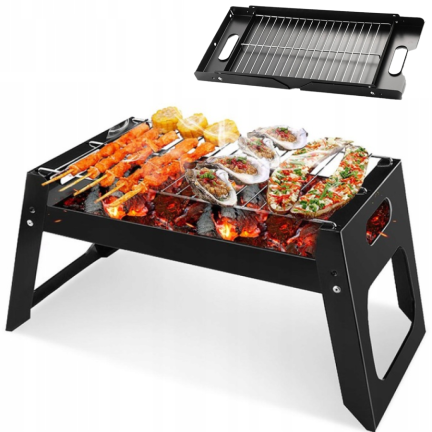 TG71420 KLAPPBARER CAMPING BBQ TRAGBARER HOLZKOHLEGRILL