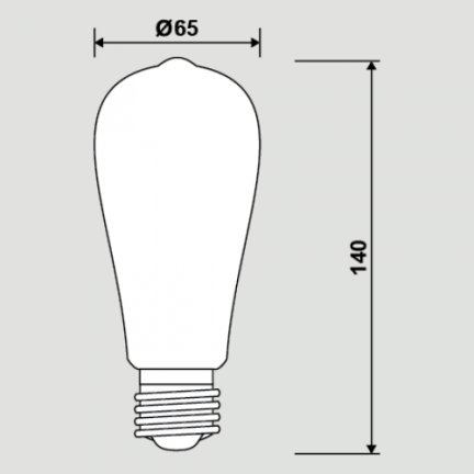 UU89 EDISONA dekorative Glühbirne E27 40W DEC A