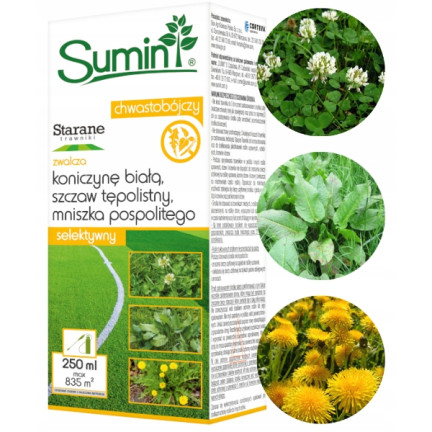SUM29 for well-maintained lawns, controls weeds in the lawn, weed killer 250 ml, for dandelions