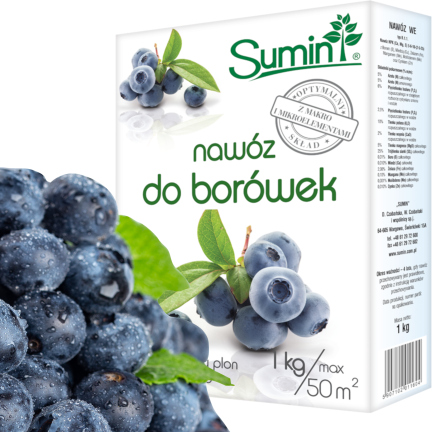 SUM12 hnojivo pro borůvky, Sumin, hnojivo 1kg, optimální složení, pro hnojení borůvek