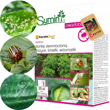SUM44 Karate Zeon Insecticide for Controlling Colorado Potato Beetles, Aphids, and Thrips, 25 ml