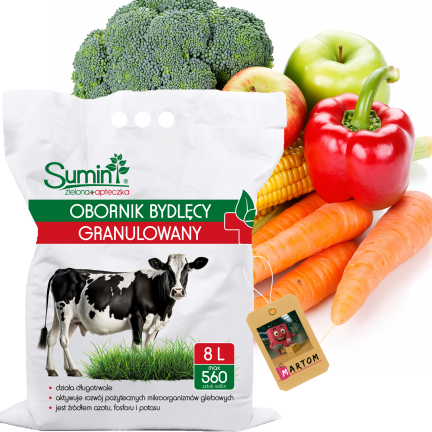 SUM56 Sumin Granulated Cattle Manure Natural Fertilizer Nitrogen, Phosphorus, Potassium 8 L