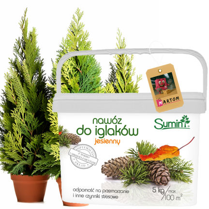 SUM66 Sumin Conifer Fertilizer, 5 kg, Fall Formula, Bucket, Optimal Composition