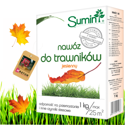 SUM68 Sumin Lawn Fertilizer, 1 kg, Autumn Formula, Optimal Composition