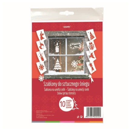 PP80 Šablony pro umělý sníh 10ks Vánoce