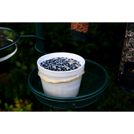 Fettglocke für Vögel, natürliche Zutaten, Fett und Samen, für Futterhäuschen, für Meisen, Sperlinge, Kleiber, 300g