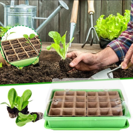 TG71428 MINI GLARNIA INSPEKT rašelinové květináče GROWER DISTRIBUTION 24 přihrádek + zásobník