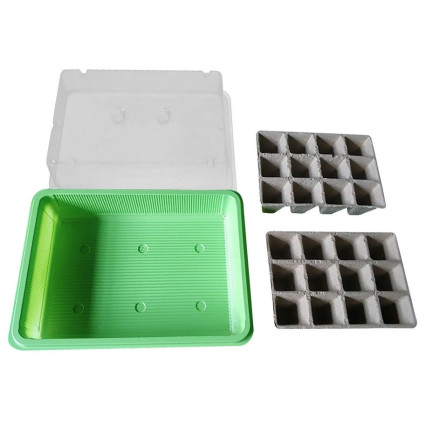 TG71428 MINI GLARNIA INSPEKT rašelinové květináče GROWER DISTRIBUTION 24 přihrádek + zásobník