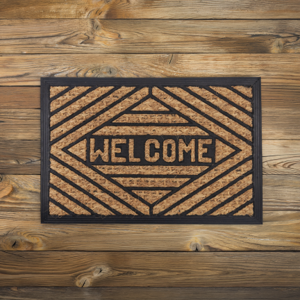 TAM7630 Rectangular Entryway Doormat, Coconut Fiber, 40x60