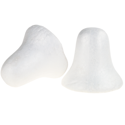TG26226 STYROPIAN BELLS 2pcs 10CM Weihnachtsbaumglocke aus Polystyrol zum Dekorieren