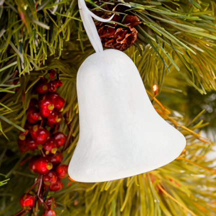 TG26226 STYROPIAN BELLS 2pcs 10CM Weihnachtsbaumglocke aus Polystyrol zum Dekorieren