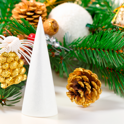 TG26228 Polystyrol-Kegel 30CM Weihnachtsbaum BIG TO DECORATE x2