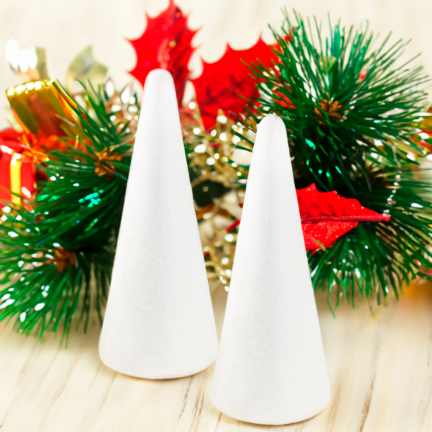 TG26228 Polystyrol-Kegel 30CM Weihnachtsbaum BIG TO DECORATE x2