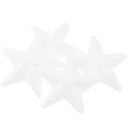 TG26248 STYROPIAN STARS 9CM 4 STARS Styroporsterne zum Dekorieren
