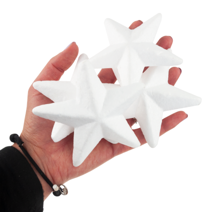 TG26248 STYROPIAN STARS 9CM 4 STARS Styroporsterne zum Dekorieren