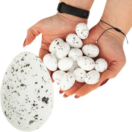 TG70481-1 Velikonoční vajíčka, křepelčí kropenatá vajíčka, dekorace do košíku, 36SZT/KPL