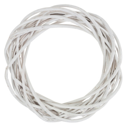 TG36607-1 WEIDEN GIRLANDE WEISS RATTAN 20CM SCHILF DEKOR BASIS FÜR SCHILF