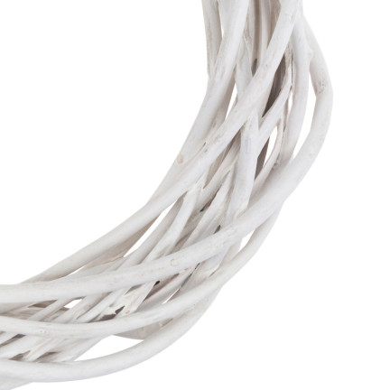 TG36606-1 WEIDEN GIRLANDE WEISS RATTAN 25CM SCHILF DEKOR BASIS FÜR SCHILF