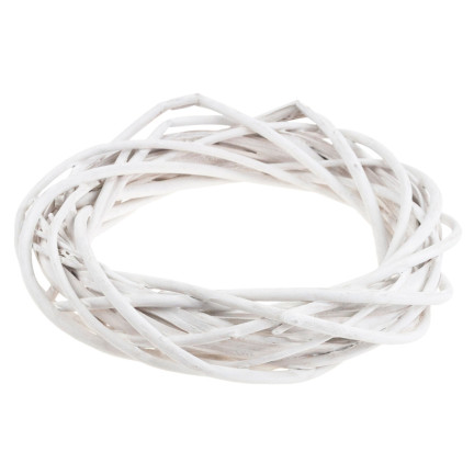 TG36606-1 WEIDEN GIRLANDE WEISS RATTAN 25CM SCHILF DEKOR BASIS FÜR SCHILF