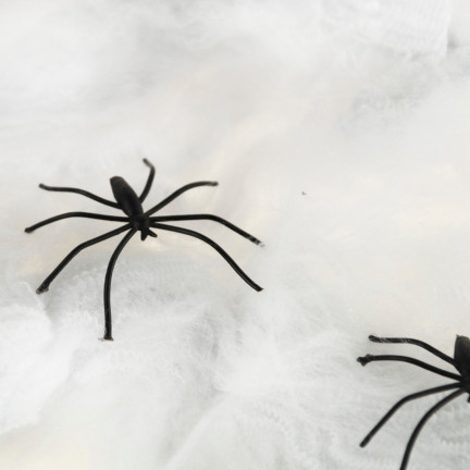 HL17 UMĚLÁ PAVUČINA 4 PAVOUCI HALLOWEENSKÁ DEKORACE