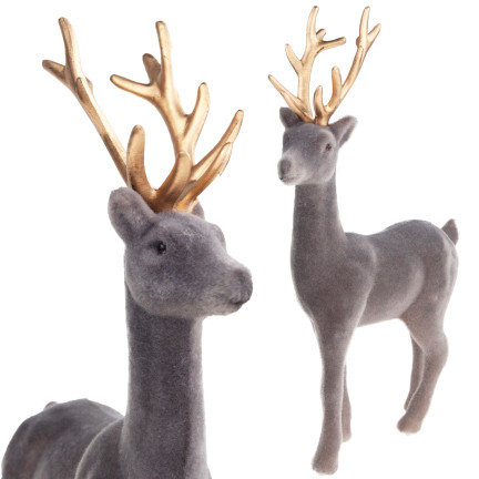 TG61448-9 SOB OBRÁCENÝ ZLATÉ PAROŽÍ PLASTOVÝ JELEN VELUR