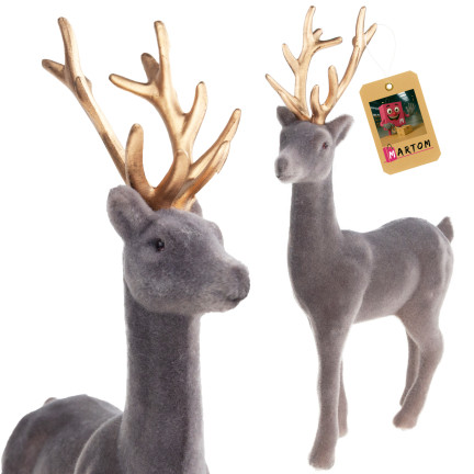 TG61448-9 SOB OBRÁCENÝ ZLATÉ PAROŽÍ PLASTOVÝ JELEN VELUR